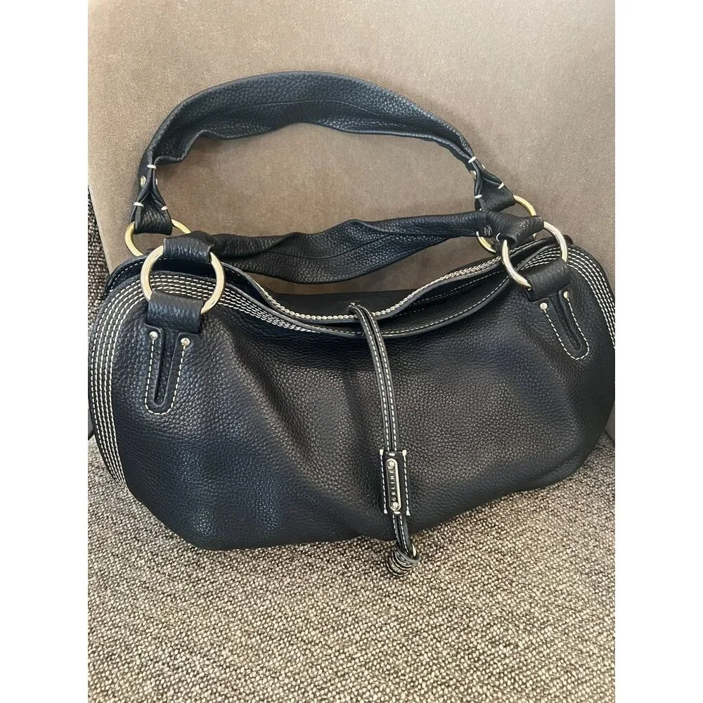 Celine Bittersweet Hobo Black Leather with Contrast Stitching